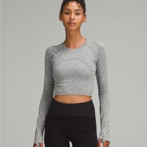Lululemon Athletica Heathered Gray Crop Top
